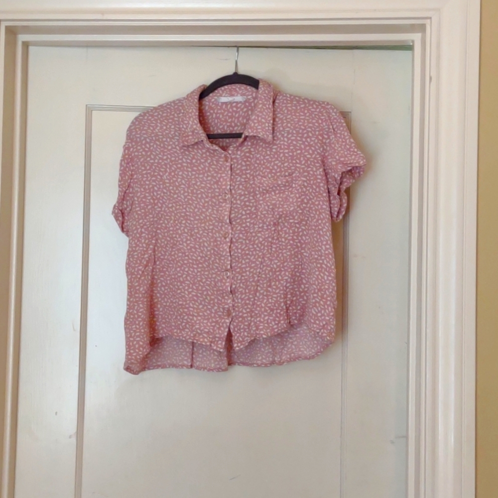 Pink, XL, button up shirt